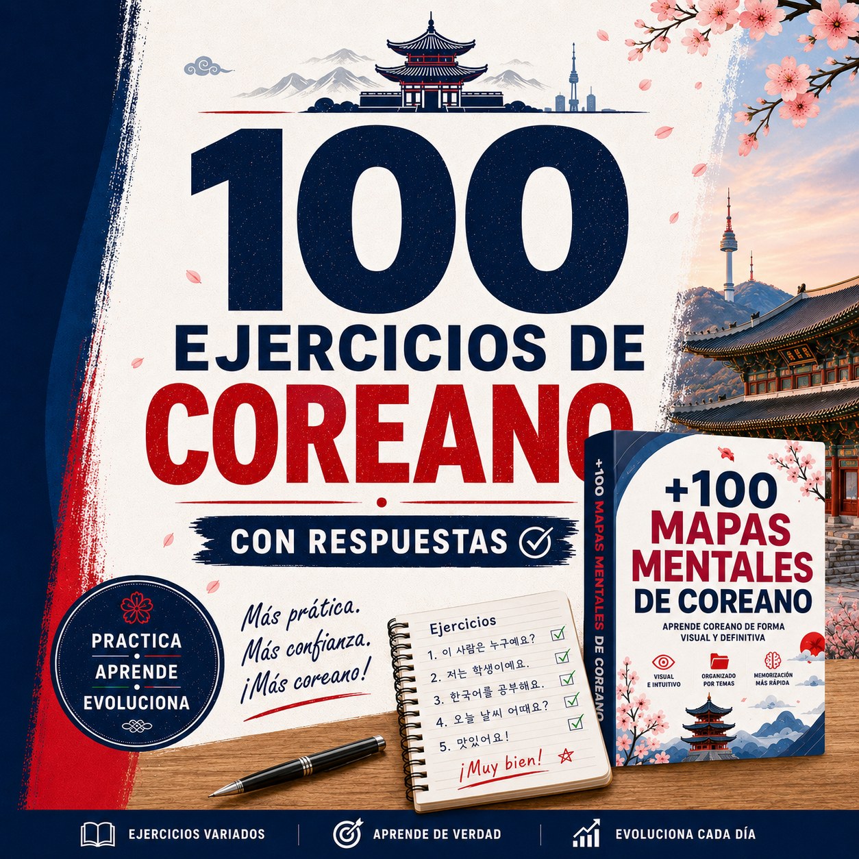 100 Ejercicios de Coreano