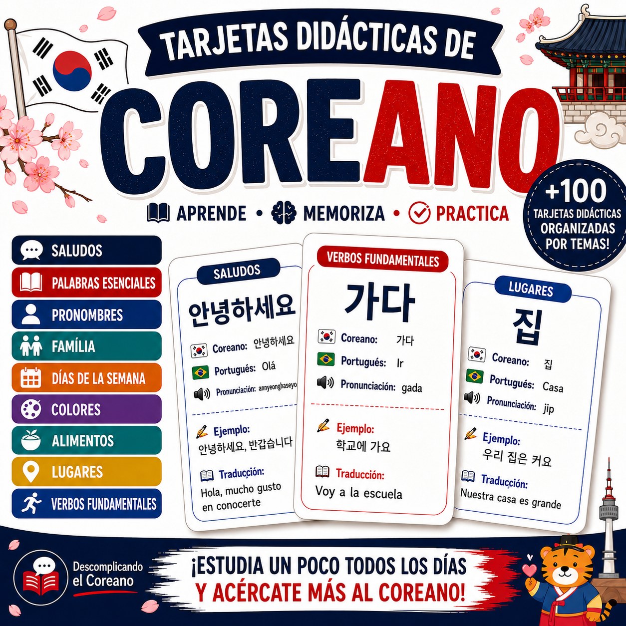 Flashcards de Coreano